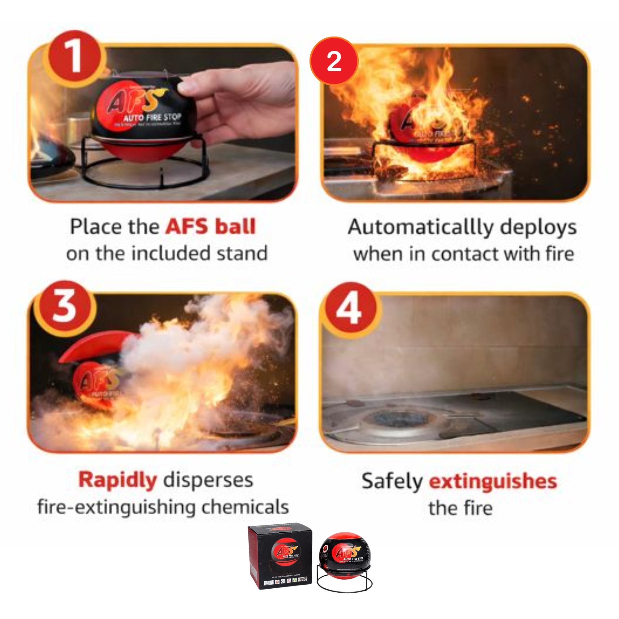 Automatic Fire Extinguisher Ball | Easy to Use & Maintenance Free