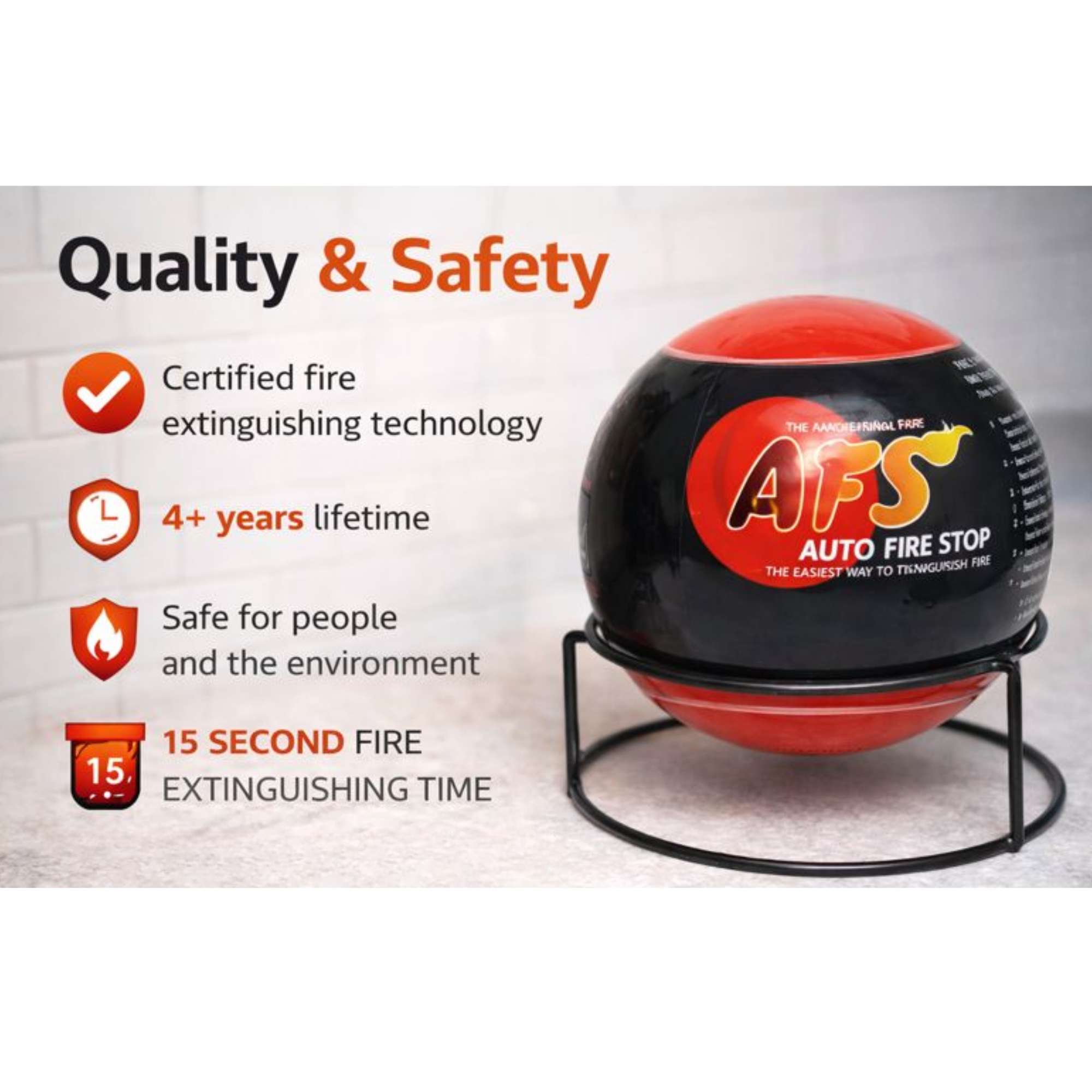 Automatic Fire Extinguisher Ball for Homes, Shops & Warehouses