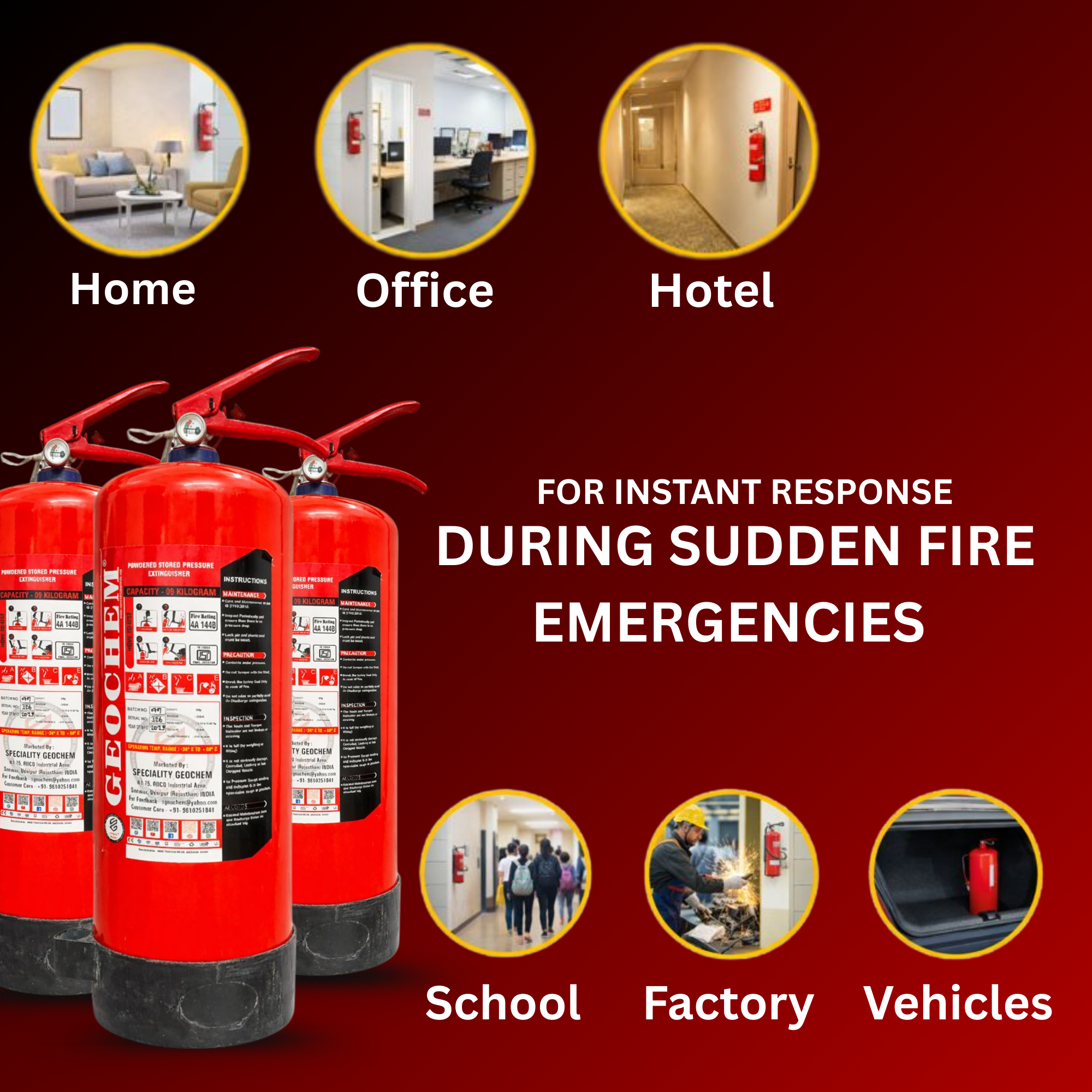 Best Quality Dry Powder ABC Fire Extinguisher Cylinder for Sale