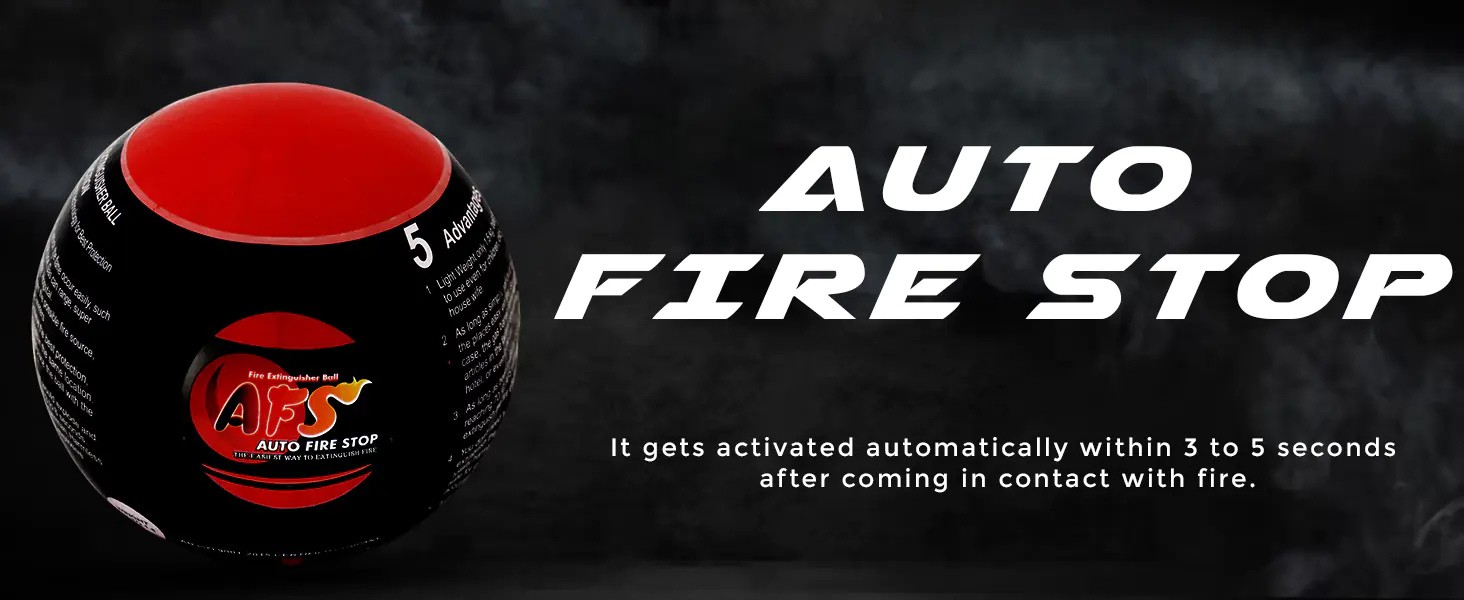Auto fire suppression ball AFS mounted for fire safety